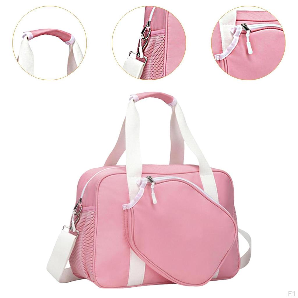 Pickleball Bag for Women Detachable Adjustable Shoulder Strap Versatile Crossbody with Paddle Holder