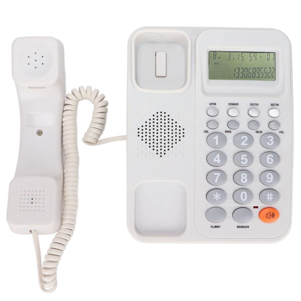 KXT2027CID Corded Telephone Caller ID Semi Hands   24 Ringtones Fixed Landline Phone with Display for   Hotel(Black )