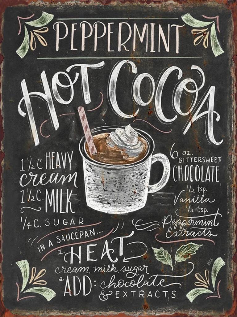 Christmas Coffee Art Metal Signs for Cafe Shop Club Pub Decor Tin Sign Bourbon Decorative Plaques Painting Wine Wall Decorati