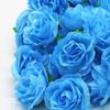 50 STÜCKE Simulation Rosenkopf Dekorativ Wiederverwendbar Seide Künstliche Rose Blume für Hochzeitsfeier Blau