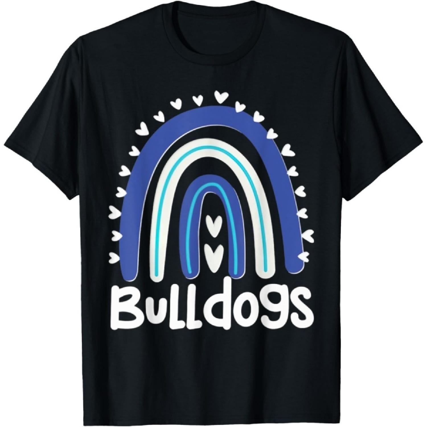 Футболка для мужчин и женщин с талисманом школы Бульдогов, радужным учителем и надписью «Любитель» S