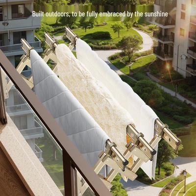 Jingui Furen Extendable Balcony Clothes Drying Rack - Outdoor Retractable and Folding Drying Pole.
