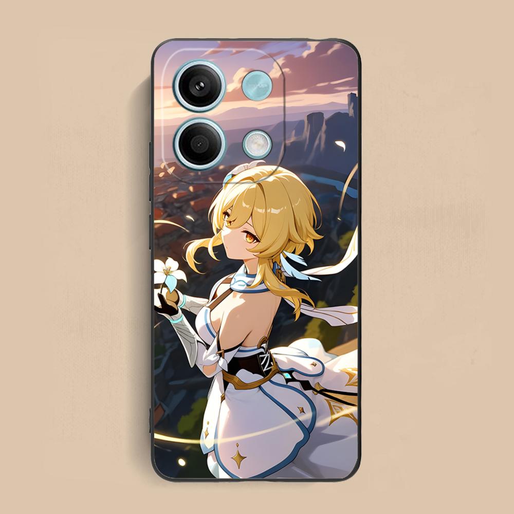 Game GI Lumine Matte TPU Mobile Phone Case for Xiaomi Redmi Note 14 13 12 11 S Pro Plus 4G 5G Colorful Printing Cover