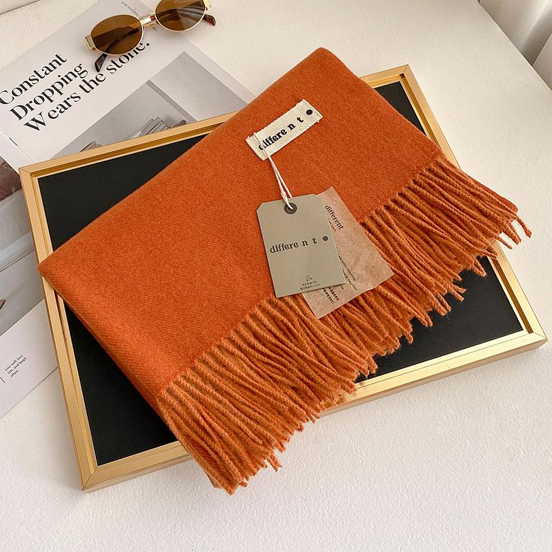 45 Color Winter Scarf For Women Long Warm Cashmere Scarves Hijab Solid Lady Shawl Wrap Female Pashmina Bandana Head Stole