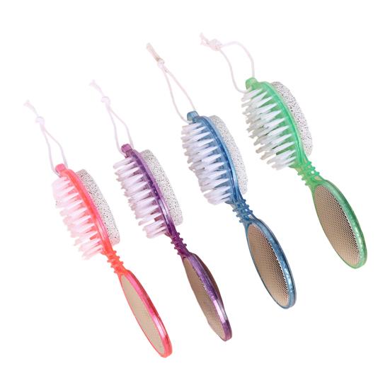 4v1 pilník na nohy z nerezové oceli s kartáčkem a pemzou, nástroj na odstraňování mozolů a odumřelé kůže