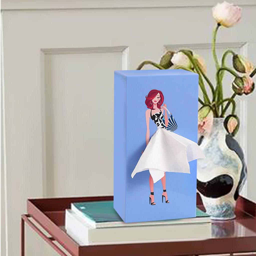 Box Decor Supplies Funny Retro Dispensive Lady Jirt for Dining Room Compt