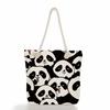Multifunctional Animal Printed Thick Rope Shoulder Beach Bag Casual Large Capacity Handbag 7599
