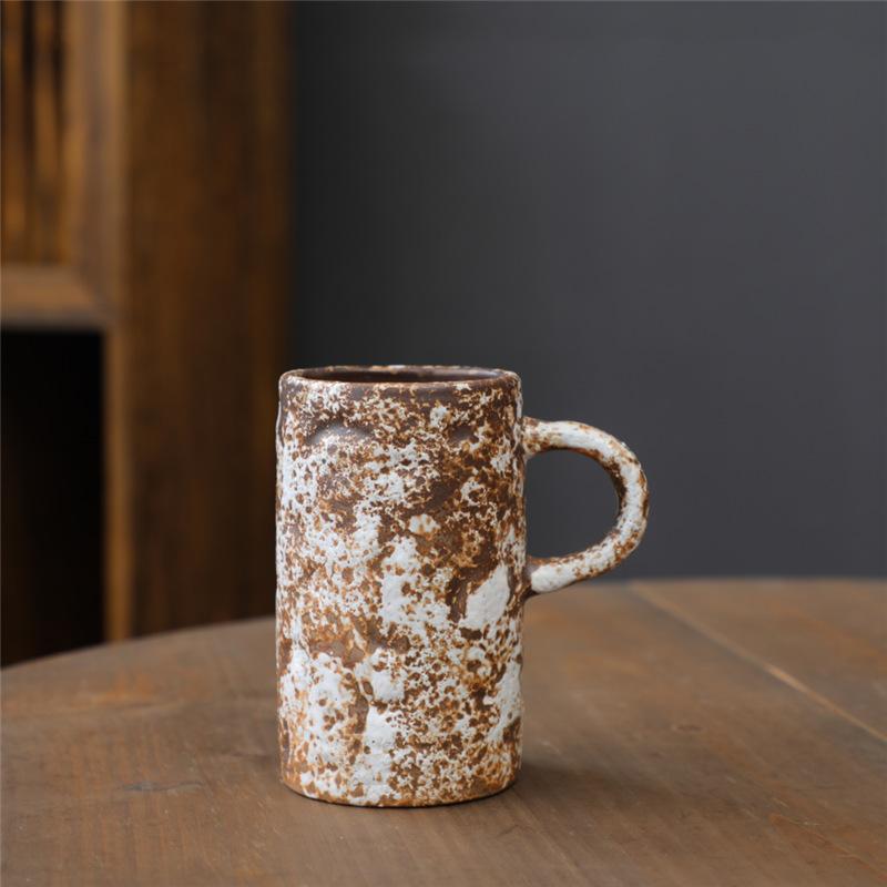 Cană Ceramică cu Glazură Schimbată în Cuptor Aprovizionare Personalitate Ceramică de Uz Casnic Ceramică Japoneză de Înaltă Calitate Ceramică Brută Cană de Apă Cană de Cafea Retro