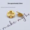 S925 Sterling Silver Ancient Gold Through Hole DIY Peace & Joy Double Ring Buckle Pendant Spacer Beads
