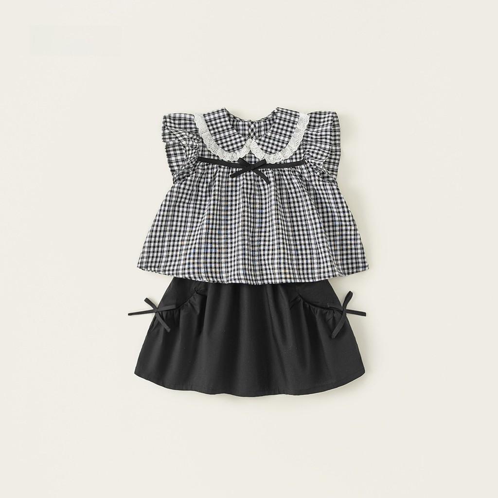 Girl Baby Summer Dress Set With Soft Fabric And Bow For Toddler Girls