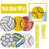 Buntes Baseball Basketball Pop It Fidget Spielzeug für ultimative Stressbewältigung und Spaß