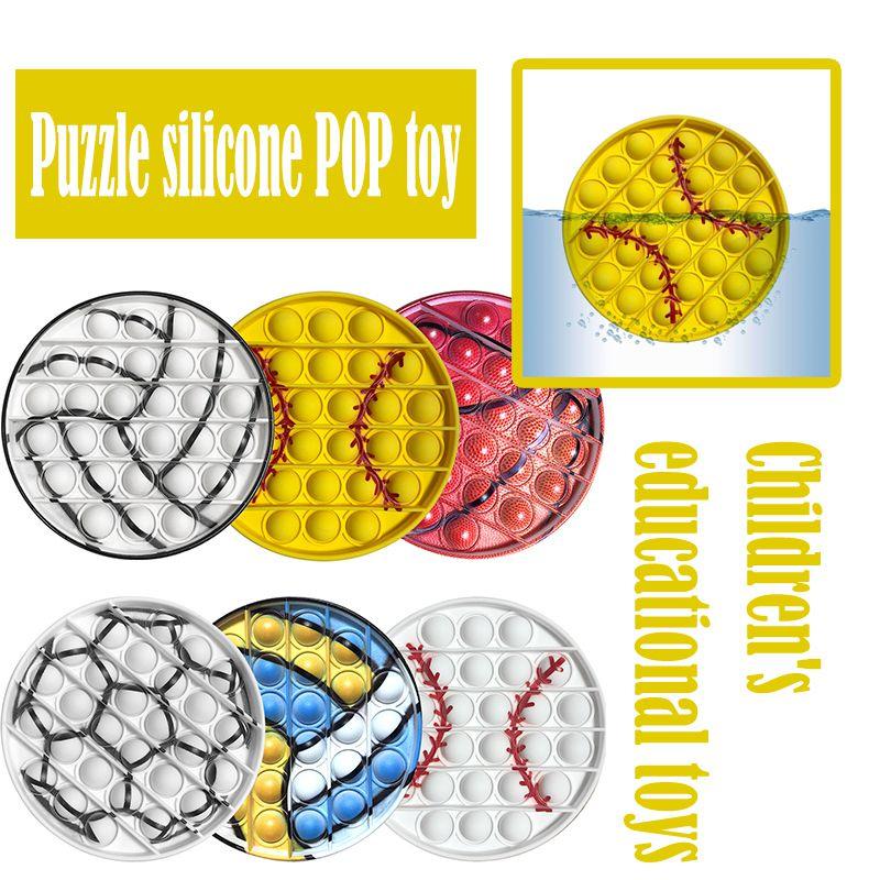 Buntes Baseball Basketball Pop It Fidget Spielzeug für ultimative Stressbewältigung und Spaß