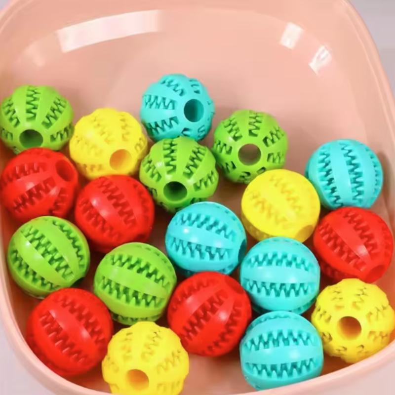 Dog Toy Ball Interactive Rubber Balls Puppy Chewing Toys Pet Tooth Cleaning Ball Cats Pets Food Treat Feeder Silicone Balls Toy