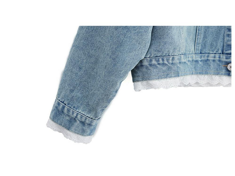 Women's Lace Patchwork Denim Jacket - Spring 2025 Fashion, Color Block, Loose Fit, Casual Long Sleeve Top