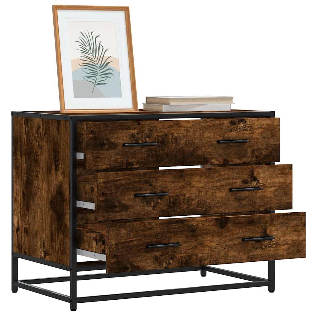Vidaxl Chest of Drawers, Smoked Oak, 70X41X56 Cm, Wood-Based Material
