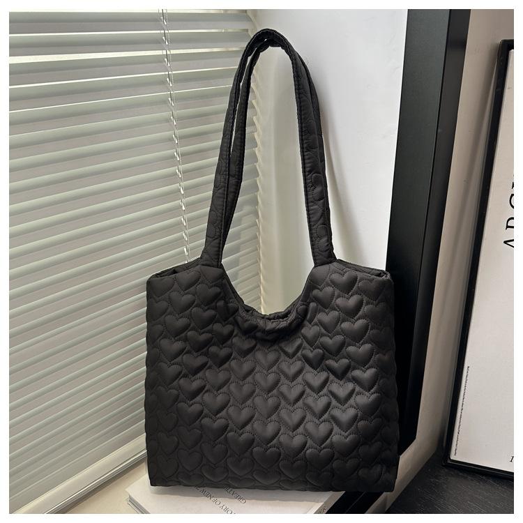 All Cotton Clothes Solid Color Retro Large Capacity Literary Fashion Embroidery Thread Shoulder Tote Women's Bag