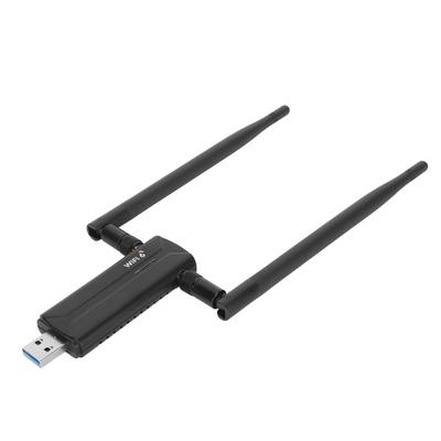 Adaptador WiFi USB 3.0 WiFi6E AX5400M 802.11AX Tri-banda 6GHz 5GHz 2.4GHz Antenas Duplas de 6dBi