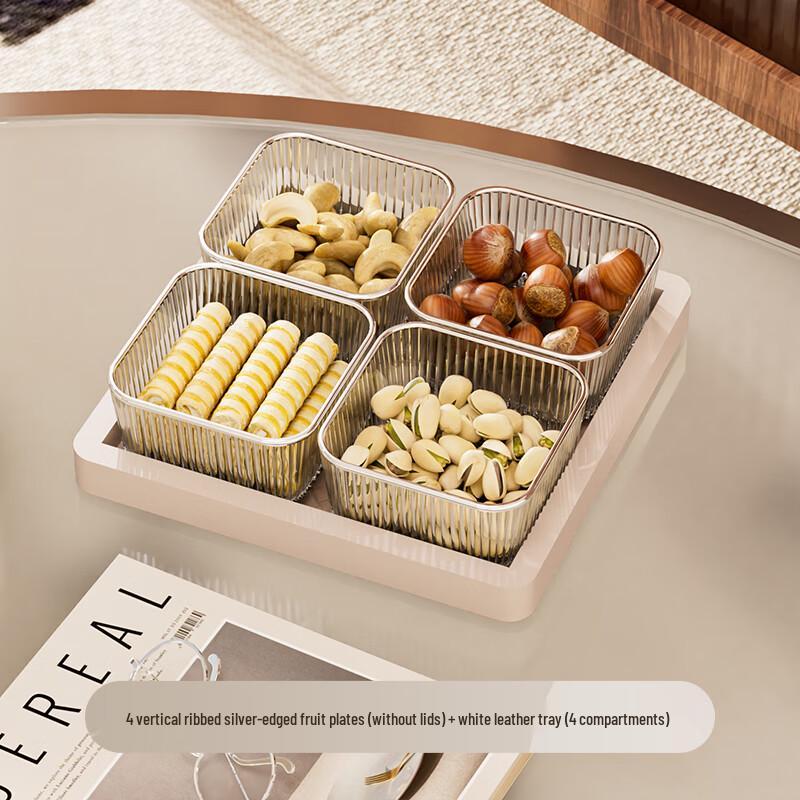 Light Luxury Glass Fruit & Snack Plate Set