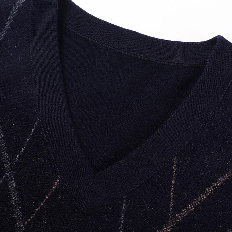 Hengyuanxiang Men's V-Neck Wool Sweater Vest