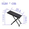Guitar Foot Stool 4 Position Height Adjustable Foldable Guitar Pedal Foot Rest Step Footstool Black for Guitar Pedal Mini Tools