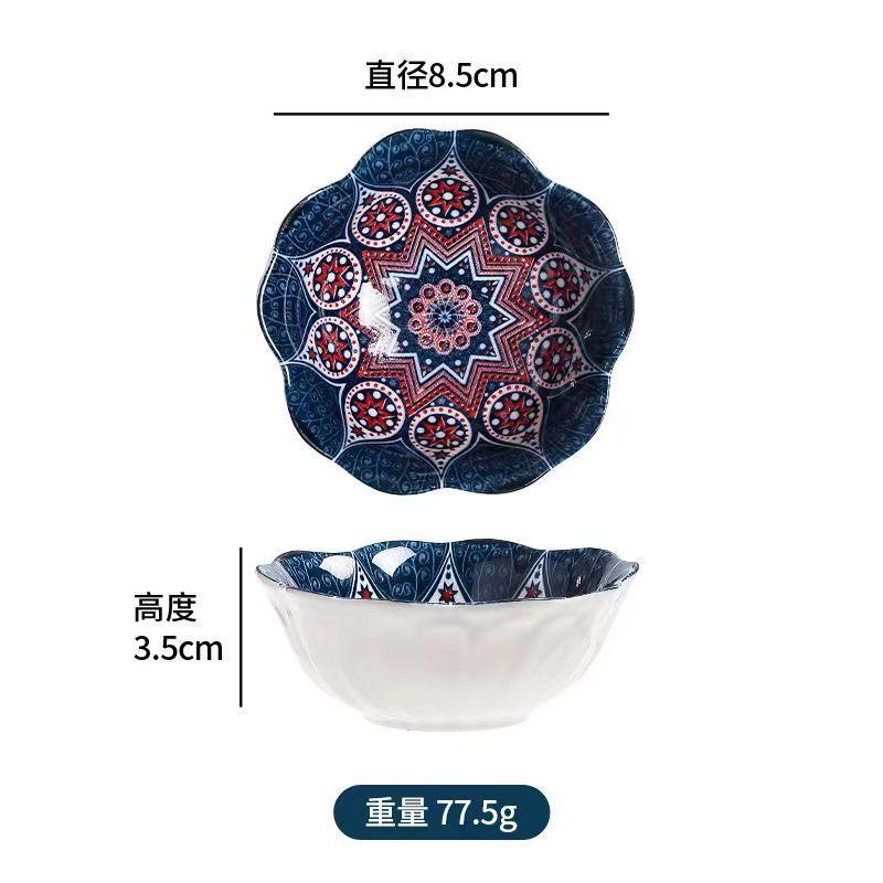 Talerzyk na sos do makaronu i frytek, miseczka do maczania sosu, ceramiczne miseczki do maczania, okrągłe naczynia na sos, mini miseczki na przyprawy wielokrotnego użytku, miseczki do maczania