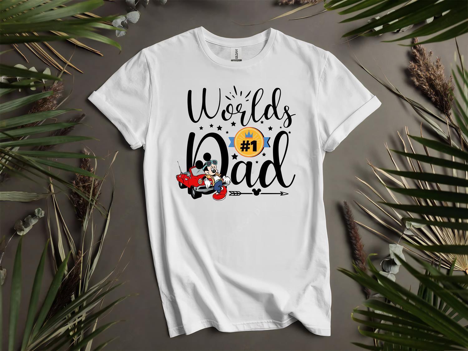 

World s Number One Dad Mickey T-shirt T shirt Men Women Unisex Tshirt L46 4XL