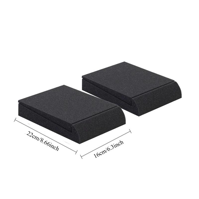 2PCS Speaker Sponge Shock Absorbing Pad Desktop Monitor Speaker Vibration Pad Audio High-Density Sponge Pad Speaker Accessories