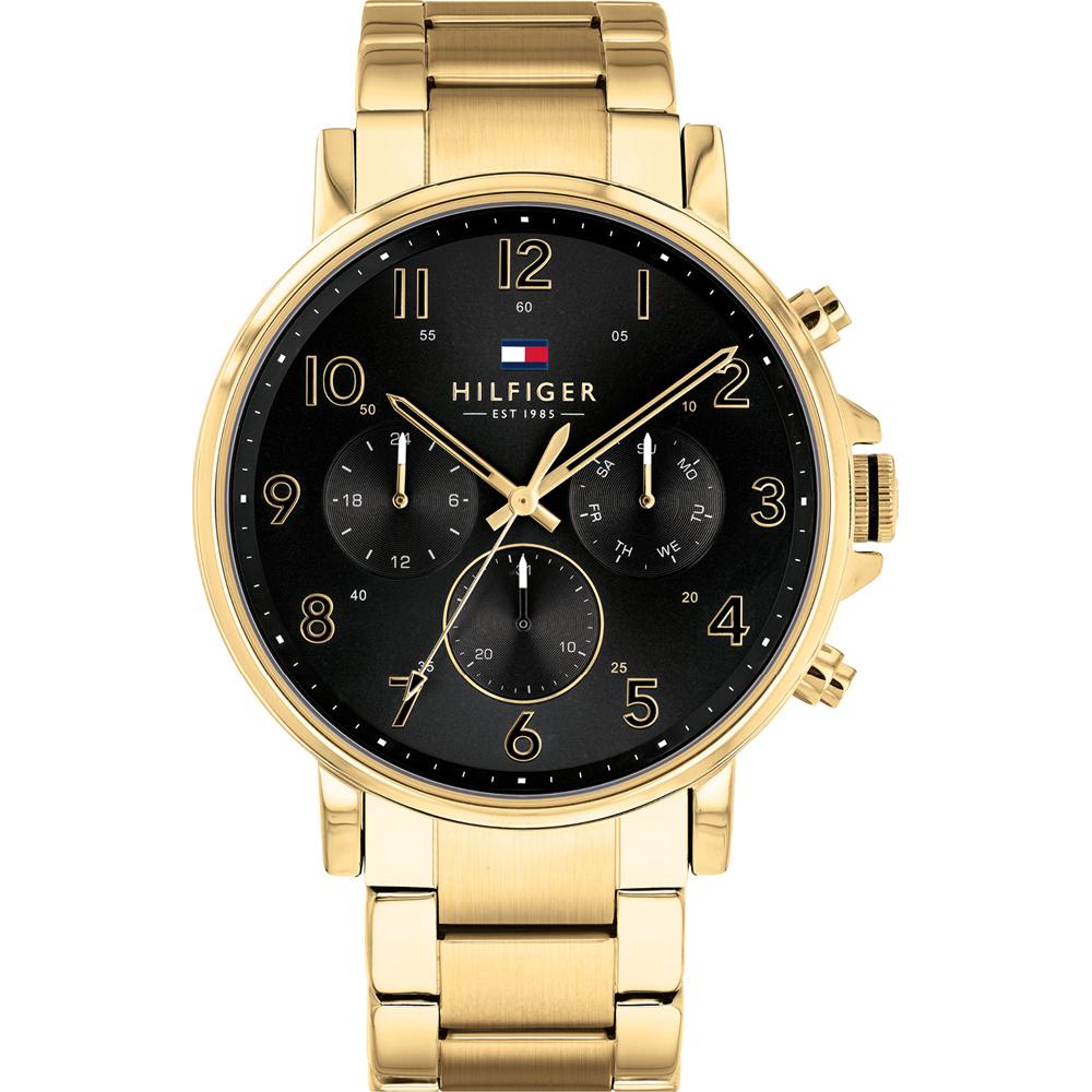 Tommy Hilfiger Daniel Black Dial Gold Metal Men s Quartz Watch 1791978 чёрный