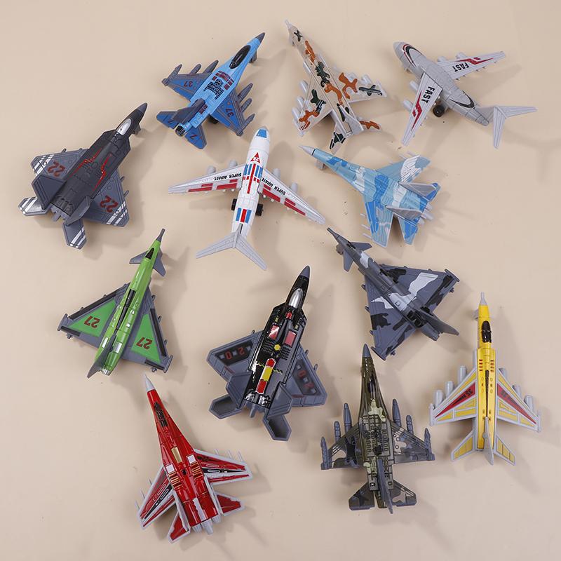 Fighter Model 6Pcs Aircrafts Set Mini Alloy Military Airplane Toys Collection Warplane Decorations For Kids Boys Gift