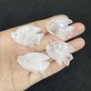 Rose Quartz Fish-Shaped Crystal Agate Pendant Necklace - Natural Stone DIY Jewelry Gift