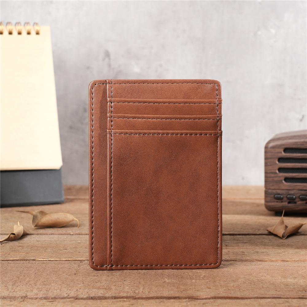 

1145 Мужской ультратонкий ПУ держатель для карт, лазерная гравировка, бестселлер Черной пятницы