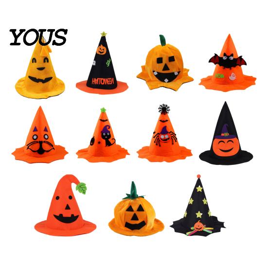 Comfortable Breathable Festival Hat Halloween Pumpkin for Kids Adults, Funny Plush Store Window Decor Witch Party Costume, Cosplay, Stage Performances