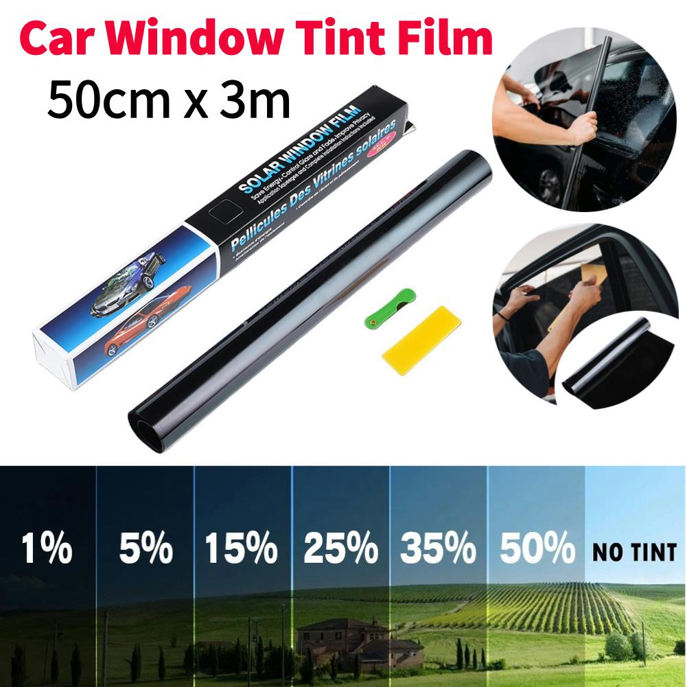 

Car Window Foils Tint Tinting Film 1/5/15/25/35 Percent Black Car Auto Window Glass Film Solar UV Protector Window Sticker Films Transmittance 15