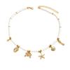 Bohemian Ocean Wind Crab Seahorse Starfish Shell Necklace Weaving Soft Pottery Summer Vacation Necklace Women