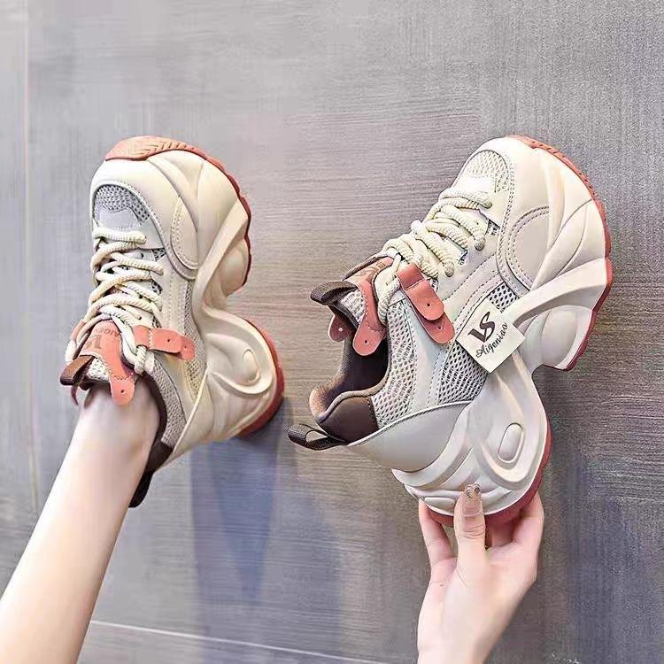 Daddy shoes girl ins autumn new muffin thick-soled small man inner height increase woman