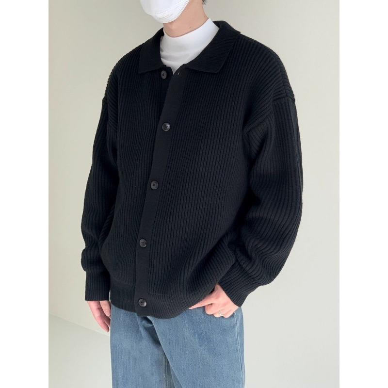 Men S Casual Loose Lapel Long Sleeve Knit Cardigan For Autumn Winter