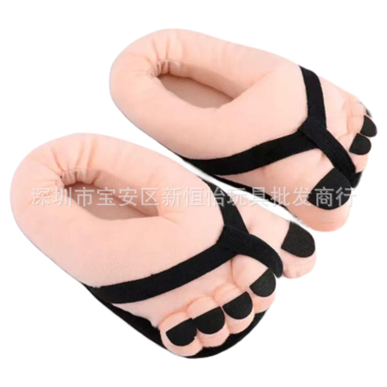 Cotton Shoes Flat Bottom Non- Warm Package With Cotton Slippers Cartoon Winter Home Slippers One Size чёрный