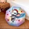 Angel Animals Pattern Pattern New Style Umbrella, 1 Piece Automatic Folding Umbrella, Portable Travel Umbrella, Outdoor Umbrella, Birthday Gift