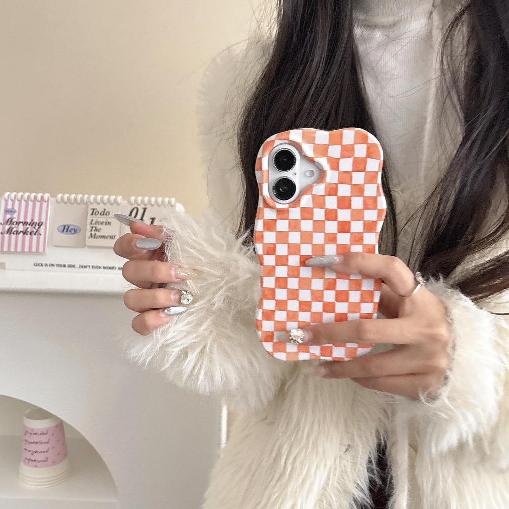 Summer Fresh Checkered Phone Case for iPhone 16 Pro Max/Apple 17/15/14