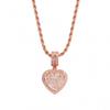 Heart Pendant Necklace Women Gold Plated Chain Hip Hop Jewelry Statement Choker Layered Accessory