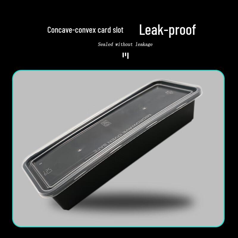 Jinmei Disposable Black 1-Compartment Meal Box