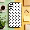 Classic Polka Dot Pattern  Phone Case Black Silicone Soft For Samsung S25,S24,S21,S22,S23,S30,Ultra,S20,Plus,Fe,Lite