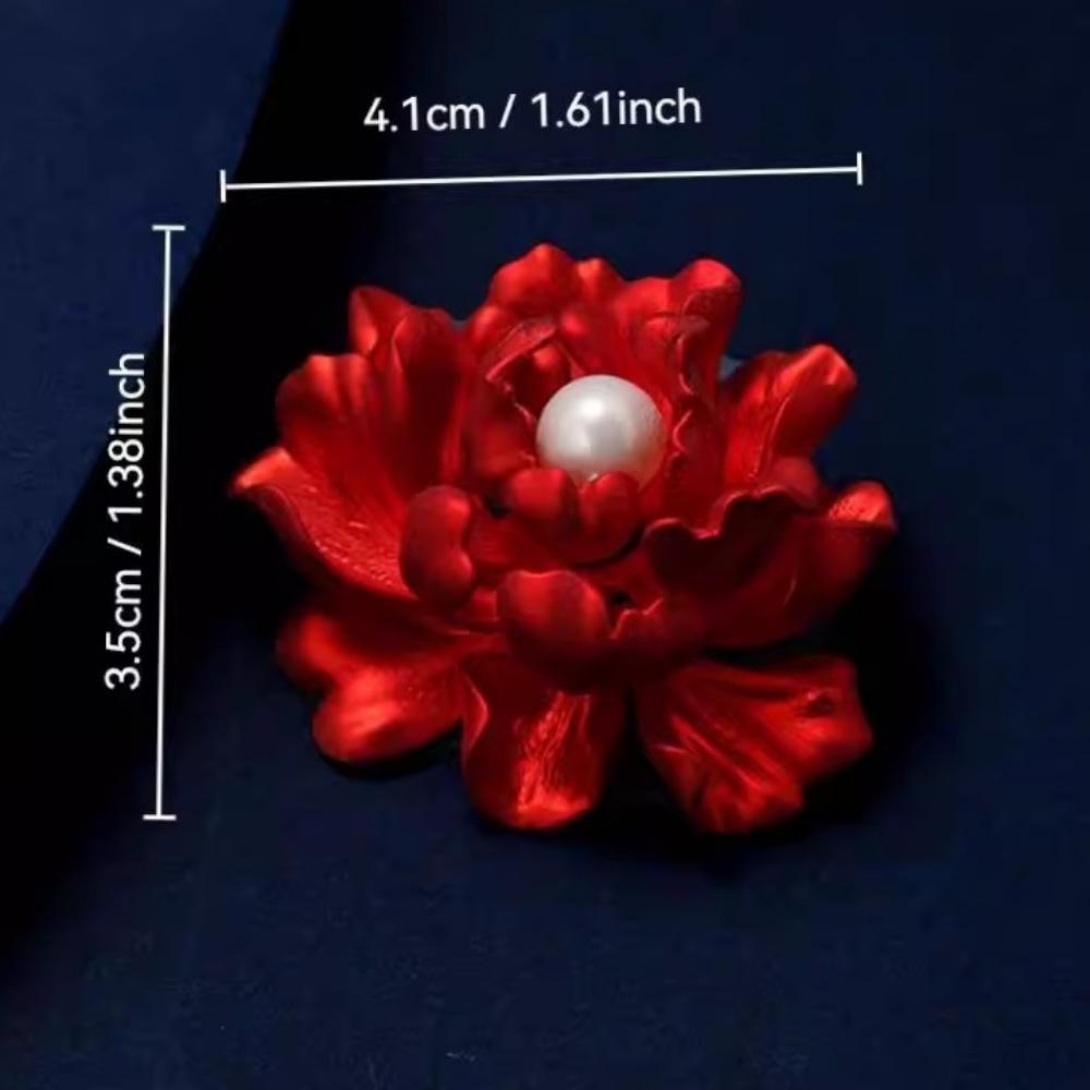 Rote Pfingstrose Blume Korsage Mantelnadel Hochwertiges Zubehör