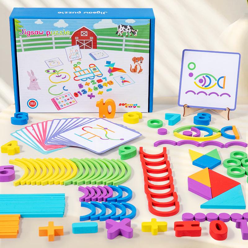 Kids' Creative Tangram Puzzle: Educational Logic and Building Blocks for Early Learning