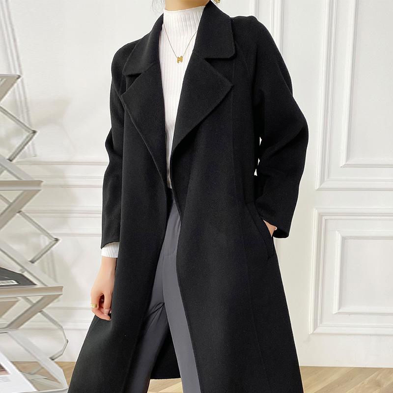 100% Wool Women Coat MODERN NEW SAGA Autumn Wool Long Coat Handmade Pea Coat Winter Warm Wool Long Jacket Overcoat