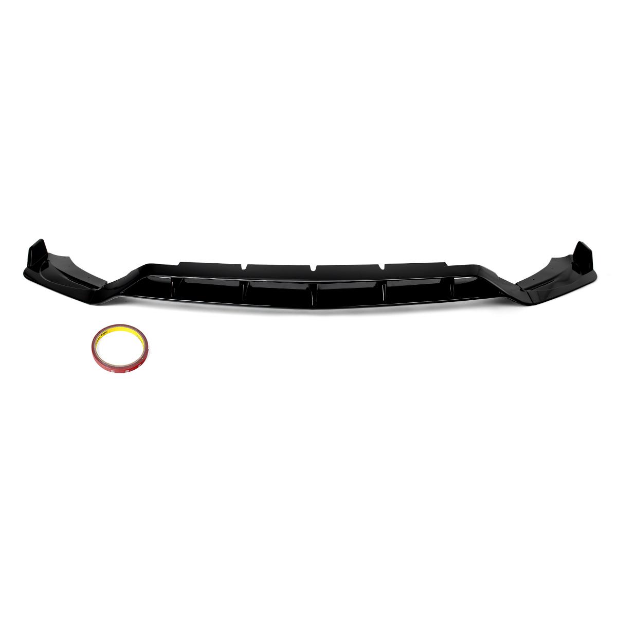 Magickit C63 Style Front Lip Splitter Fit for Mercedes Benz C Class W206 S206 C200 C260 C300 C43 AMG 2022 2023 2024 Glossy Black Glossy Black