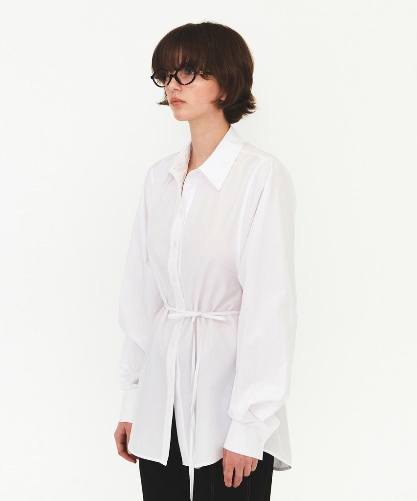 Daiaegeuneol Cotton Belted Shirts (White)