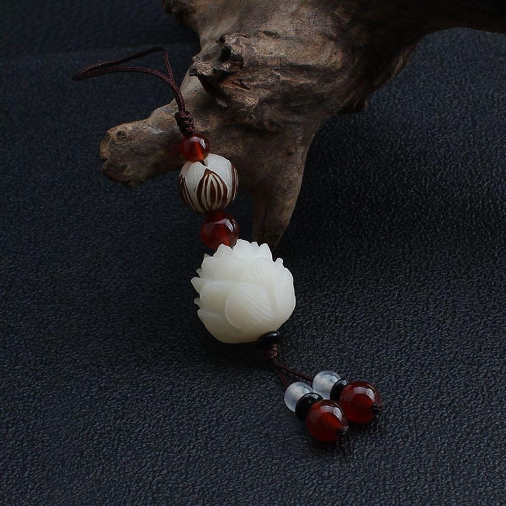 Cord Car Pendent Bag Pendant Bodhi Lotus Flower Keychain Cell Phone Lanyard Mobile Phone Lanyard