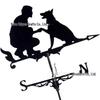 Weather Vane Ornament: Outdoor Wrought Iron Spray-Painted Roof Decoration Metal Craft