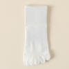 Five-fingered Socks for Women, Spring and Summer, Solid Color Cotton, Sweat-absorbing, Boneless, Anti-pilling, Split-toe Socks, Sports Short Socks